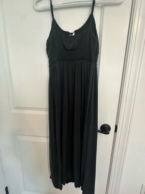 Lucky Brand Black Maxi Dress with Smocked Waist